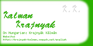 kalman krajnyak business card